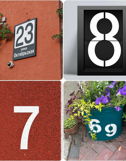 Load image into Gallery viewer, Duozea 4 Inch Number Stencils Set Plastic Reusable Templates for Painting
