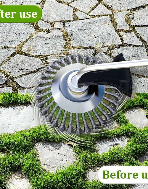 Load image into Gallery viewer, Thanps Steel Wire Rotary Weed Brush Cutter Trimmer Head 8 Inch Universal Adapter
