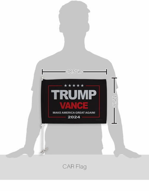 Load image into Gallery viewer, Ornament Collection Trump Vance 2024 Car Flag Window Clip Mount Kit USA
