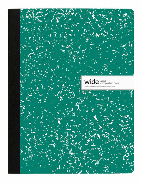 Load image into Gallery viewer, Office Depot Composition Notebook Wide Ruled Green/White 100 Sheets 9.75x7.5
