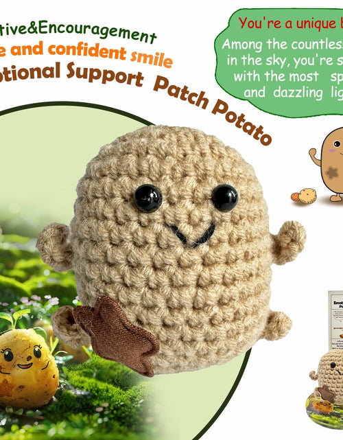 Load image into Gallery viewer, Mini Positive Potato Doll 3in Knit Plush with Card Cute Gift for Friends Family
