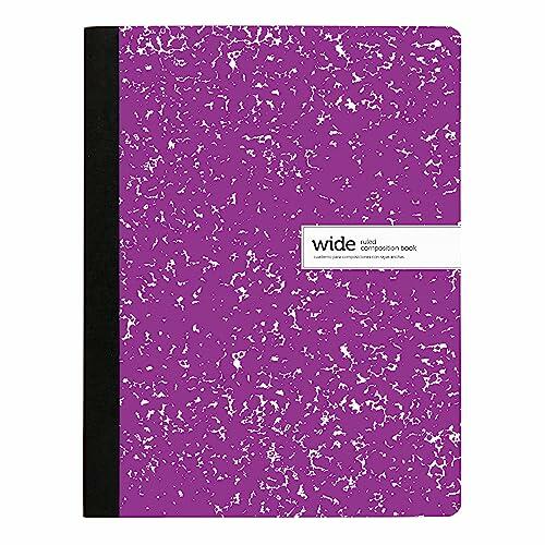 Load image into Gallery viewer, Office Depot Composition Notebook Wide Ruled Purple 100 Sheets 9.75x7.5
