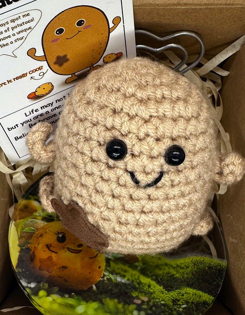 Load image into Gallery viewer, Mini Positive Potato Doll 3in Knit Plush with Card Cute Gift for Friends Family
