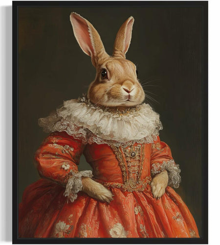 aj decor Rabbit Art Print Poster 8x10 inches Unframed Nature Wall Decor