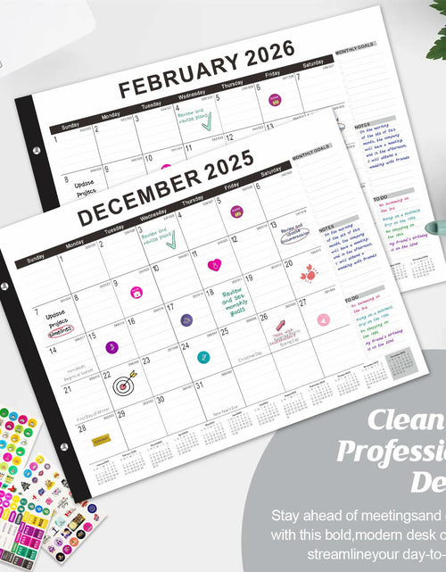 Load image into Gallery viewer, Gannyfer 2026 Desk Calendar 22x17 Large Monthly Planner with To-Do List
