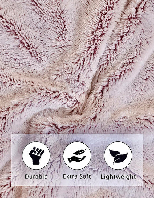 Load image into Gallery viewer, longmaya Plush Cozy Fleece Throw Blanket Brown 60x80 Soft Lightweight
