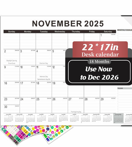 Gannyfer 2026 Desk Calendar 22x17 Large Monthly Planner with To-Do List