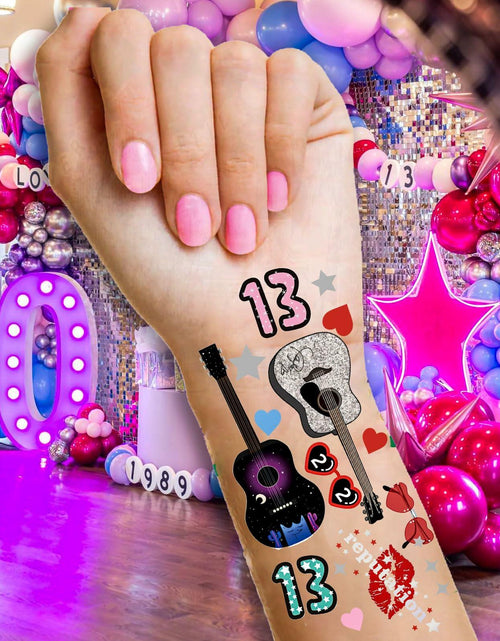 Load image into Gallery viewer, TS Music Album Temporary Tattoos 4 Sheets Birthday Party Favor Set
