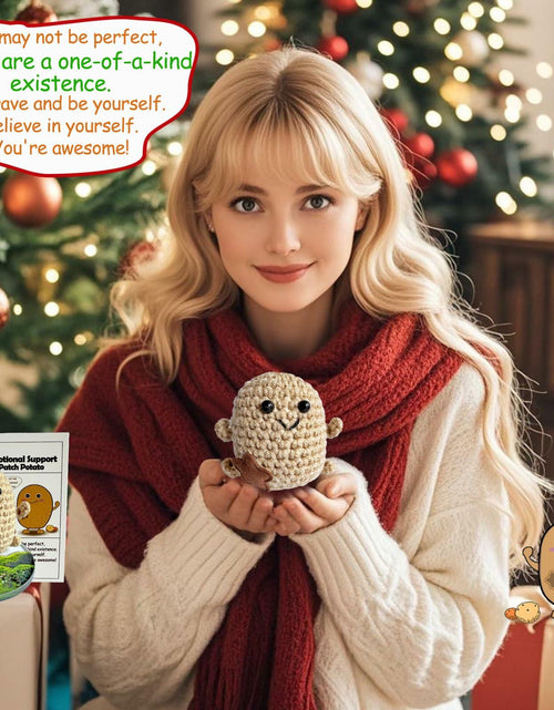 Load image into Gallery viewer, Mini Positive Potato Doll 3in Knit Plush with Card Cute Gift for Friends Family
