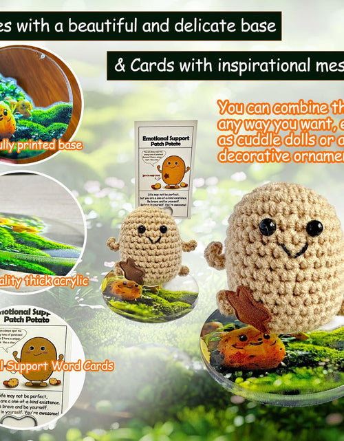Load image into Gallery viewer, Mini Positive Potato Doll 3in Knit Plush with Card Cute Gift for Friends Family
