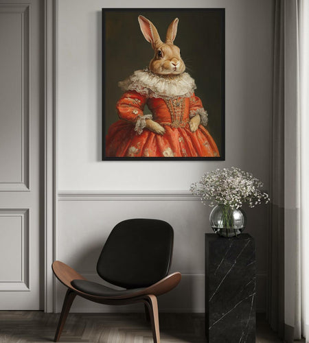aj decor Rabbit Art Print Poster 8x10 inches Unframed Nature Wall Decor