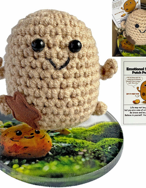 Load image into Gallery viewer, Mini Positive Potato Doll 3in Knit Plush with Card Cute Gift for Friends Family
