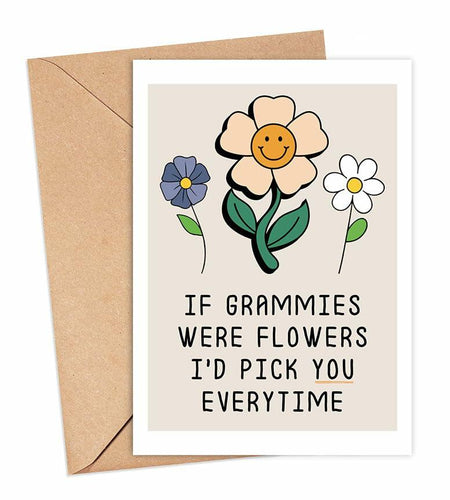 YoungGift Grammie Birthday Flower Card Mother's Day Thank You Multicolor