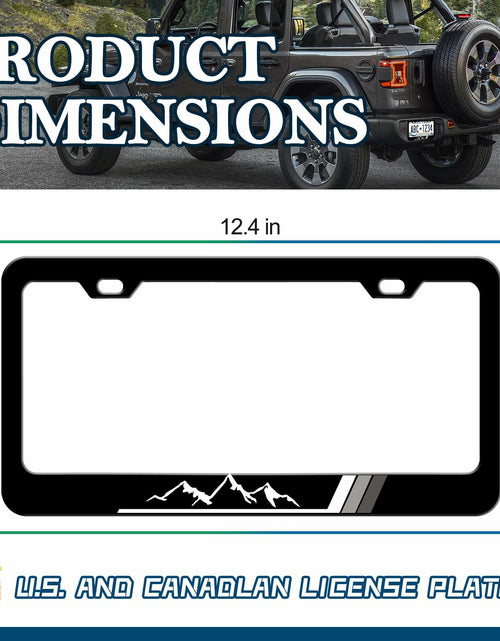 Load image into Gallery viewer, 2PCS Tri-Color Mountain License Plate Frames Stainless Steel White Gray
