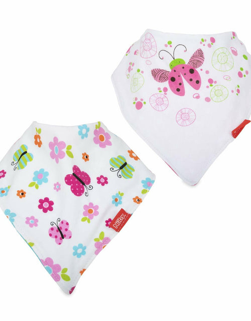 Load image into Gallery viewer, Nuby 2 Pack Bandana Bibs Super Absorbent Dribble Catcher for Girls
