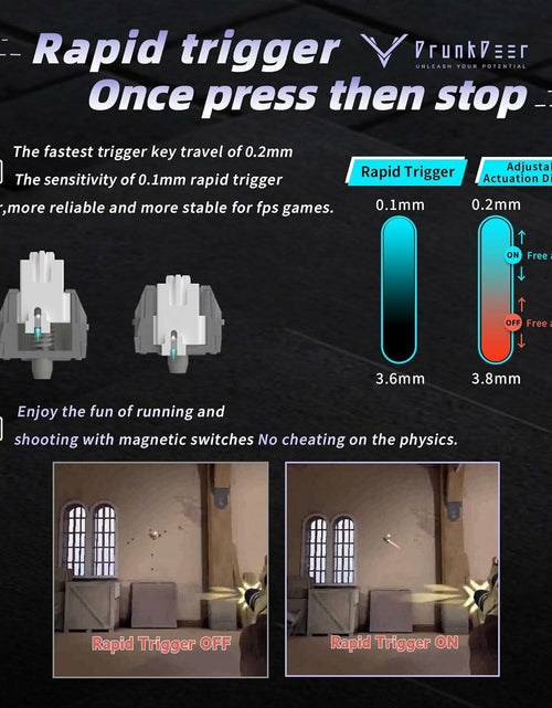 Load image into Gallery viewer, DrunkDeer G65 Gaming Keyboard Rapid Trigger Magnetic Switch RGB Black

