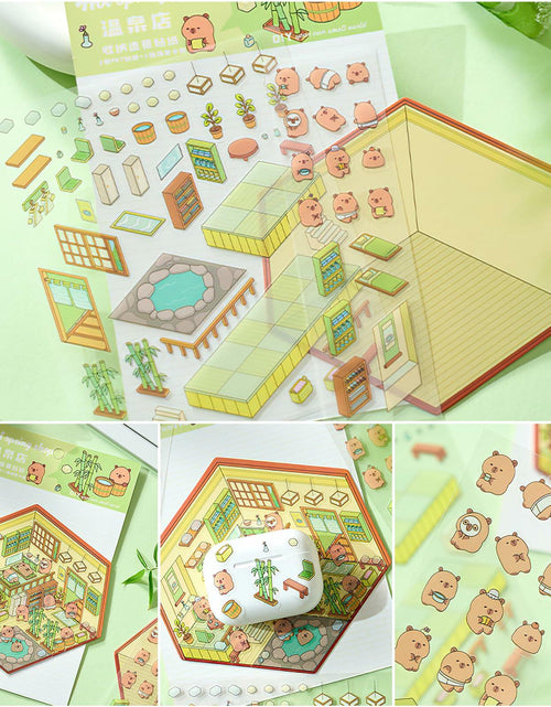 Load image into Gallery viewer, Zxvskr 8 Sets DIY 3D House Stickers Cartoon Colourful Convenience Fruit Flower
