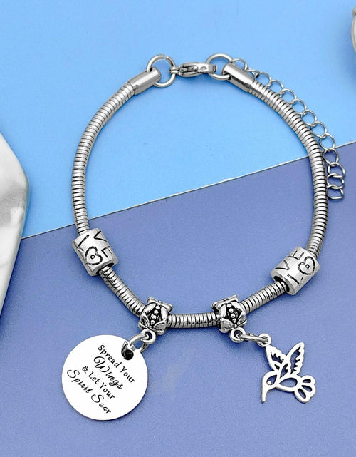Load image into Gallery viewer, DlaeKua Silver Bracelet Hummingbird Jewelry Christmas Gift Women

