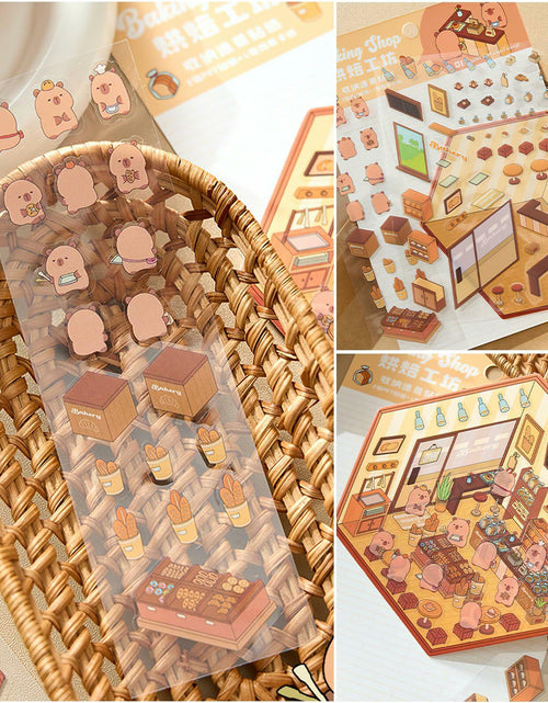 Load image into Gallery viewer, Zxvskr 8 Sets DIY 3D House Stickers Cartoon Colourful Convenience Fruit Flower
