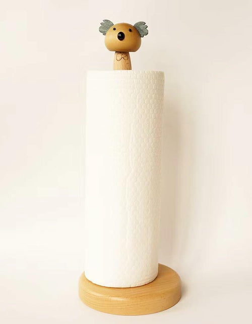 Load image into Gallery viewer, GUDINGHENG Wooden Paper Towel Holder Koala Design Free Standing Stand
