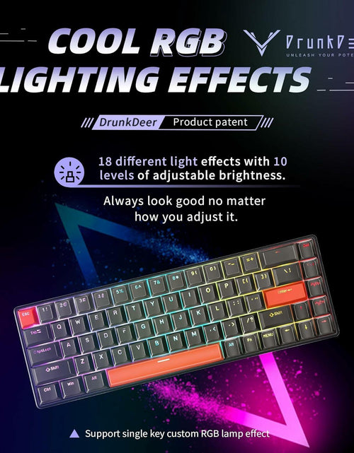 Load image into Gallery viewer, DrunkDeer G65 Gaming Keyboard Rapid Trigger Magnetic Switch RGB Black
