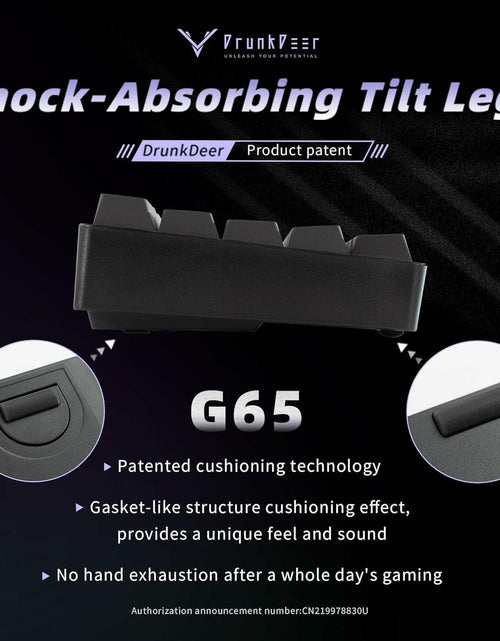 Load image into Gallery viewer, DrunkDeer G65 Gaming Keyboard Rapid Trigger Magnetic Switch RGB Black
