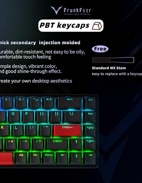 Load image into Gallery viewer, DrunkDeer G65 Gaming Keyboard Rapid Trigger Magnetic Switch RGB Black
