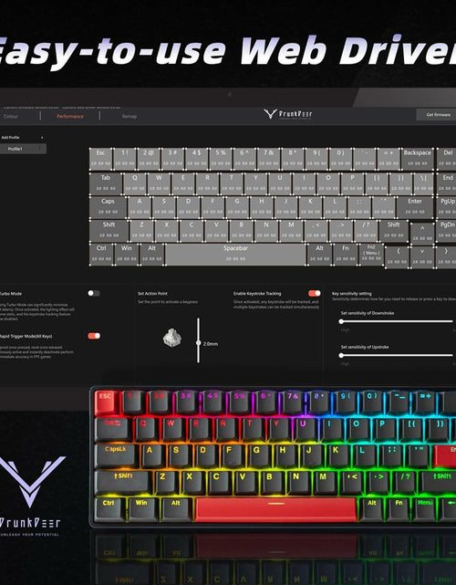 Load image into Gallery viewer, DrunkDeer G65 Gaming Keyboard Rapid Trigger Magnetic Switch RGB Black
