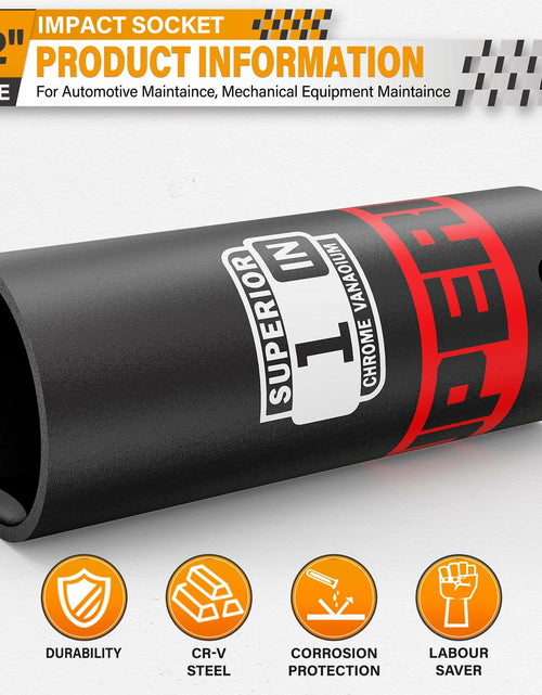Load image into Gallery viewer, Aiourx 1/2" Drive Impact Socket 1" Deep 6 Point CR-V SAE for Car Repair
