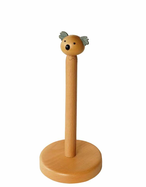 Load image into Gallery viewer, GUDINGHENG Wooden Paper Towel Holder Koala Design Free Standing Stand

