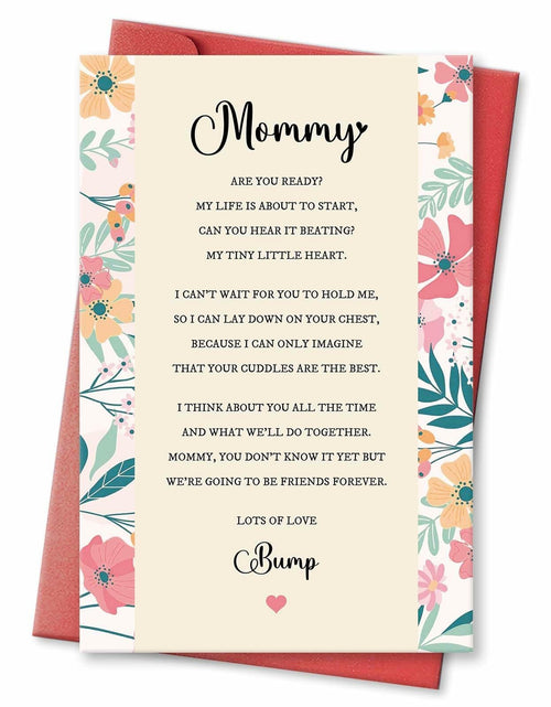 Load image into Gallery viewer, hvdler Poem Mother's Day Card for New Mom First Mother's Day Card White
