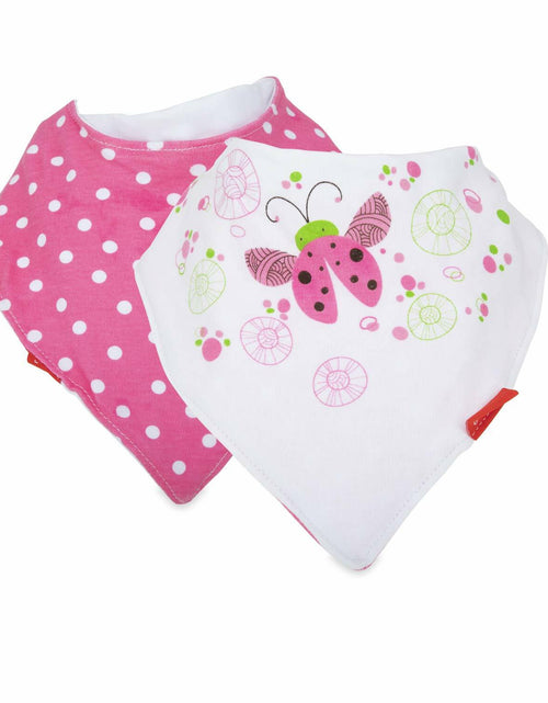 Load image into Gallery viewer, Nuby 2 Pack Bandana Bibs Super Absorbent Dribble Catcher for Girls
