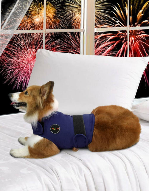 Load image into Gallery viewer, MCHY Dog Anxiety Vest, Anxiety Relief for Dogs, Dog Calming Coat (Navy M)
