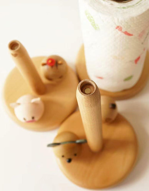 Load image into Gallery viewer, GUDINGHENG Wooden Paper Towel Holder Koala Design Free Standing Stand
