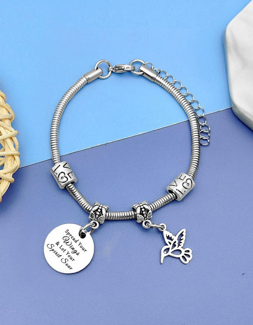 Load image into Gallery viewer, DlaeKua Silver Bracelet Hummingbird Jewelry Christmas Gift Women
