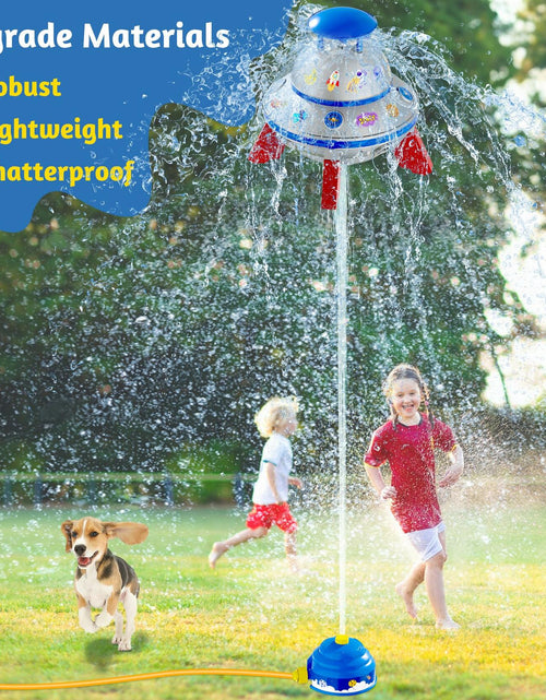 Load image into Gallery viewer, COCASES UFO Water Sprinkler Toy w/ Light Outdoor Summer Fun for Kids
