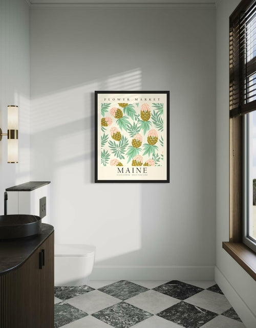 Load image into Gallery viewer, HomeArtPrint Maine Flower Market Botanical Floral Poster 8x10 Unframed
