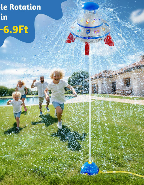 Load image into Gallery viewer, COCASES UFO Water Sprinkler Toy w/ Light Outdoor Summer Fun for Kids
