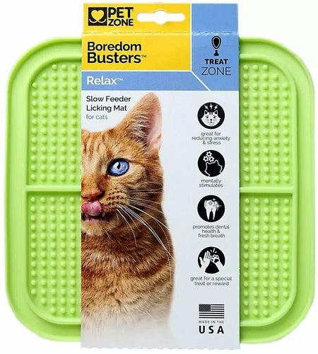 BOREDOM BUSTERS Licking Mat for Cats Relax Green