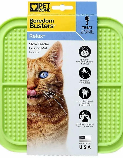 Load image into Gallery viewer, BOREDOM BUSTERS Licking Mat for Cats Relax Green

