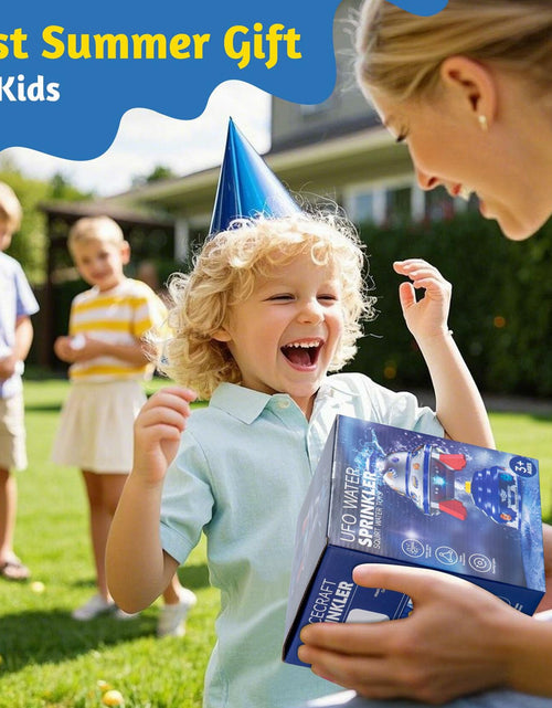 Load image into Gallery viewer, COCASES UFO Water Sprinkler Toy w/ Light Outdoor Summer Fun for Kids
