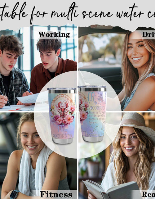 Load image into Gallery viewer, LLKJHGE Scorpio Zodiac 20oz Stainless Steel Insulated Tumbler with Lid
