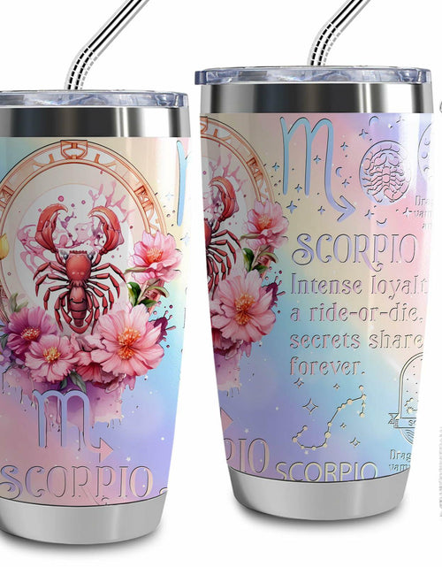 Load image into Gallery viewer, LLKJHGE Scorpio Zodiac 20oz Stainless Steel Insulated Tumbler with Lid
