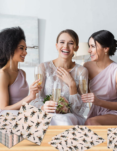 Load image into Gallery viewer, CHUNNIN Espresso Martini Napkins 50 PCS Brown Pink Disposable Paper Party

