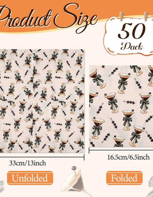 Load image into Gallery viewer, CHUNNIN Espresso Martini Napkins 50 PCS Brown Pink Disposable Paper Party
