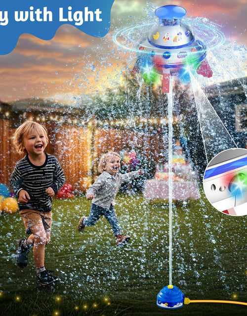 Load image into Gallery viewer, COCASES UFO Water Sprinkler Toy w/ Light Outdoor Summer Fun for Kids
