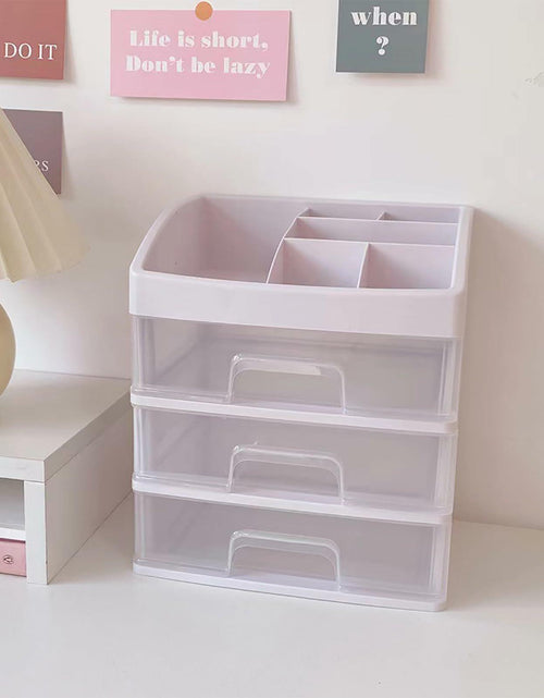 Load image into Gallery viewer, [Like New] JDEFARF Clear Desktop Storage Organizer 3 Drawers Transparent Makeup Box
