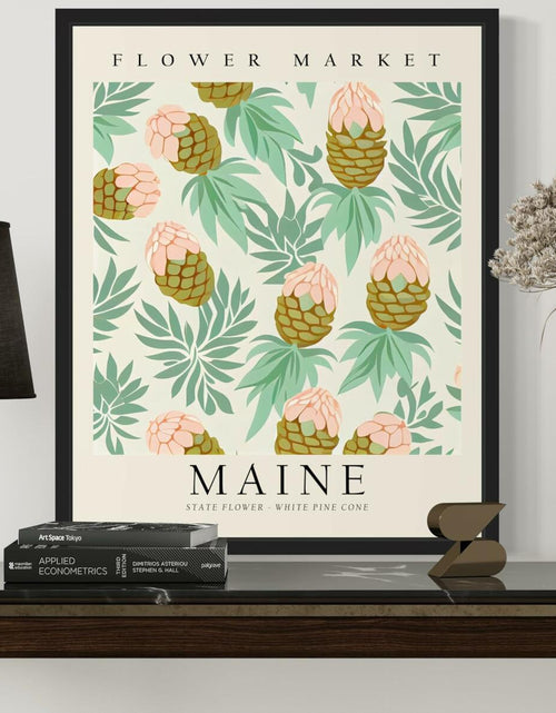 Load image into Gallery viewer, HomeArtPrint Maine Flower Market Botanical Floral Poster 8x10 Unframed
