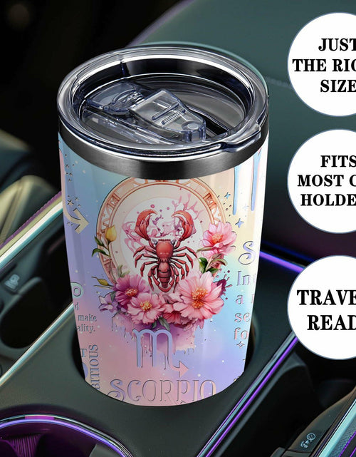 Load image into Gallery viewer, LLKJHGE Scorpio Zodiac 20oz Stainless Steel Insulated Tumbler with Lid
