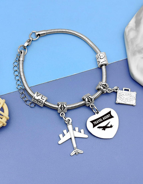 Load image into Gallery viewer, DlaeKua Travel Lover Stainless Steel Bracelet Women Memories Along The Way
